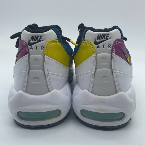 Men’s Nike AirMax 95 Blue/Purple/Yellow/White DC1862-100 USED Size 11.5 - Picture 4 of 11